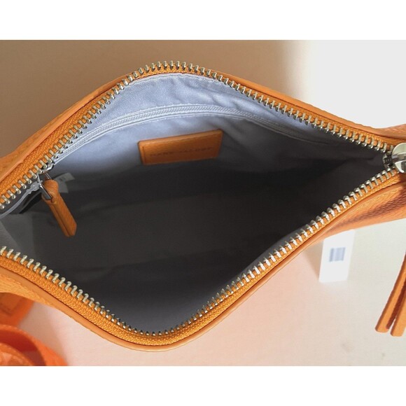 New Marc Jacobs Drifter Swing Pack Crossbody Leather Bag Tangerine - Picture 6 of 6